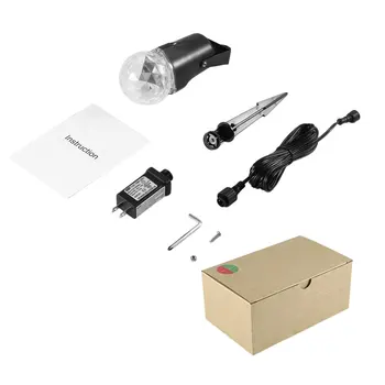 

Waterproof Spotlight Rotating Led Projector Light with Flame Lightings for Christmas Festival Decorations (Red+green)