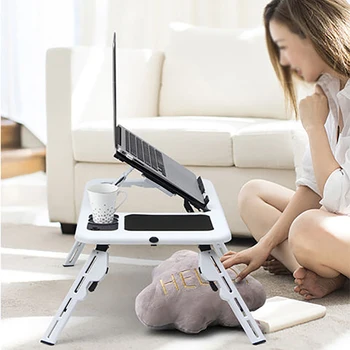 

Multi-Functional Notebook Desk stand-Up Folding Laptop Desk USB Cooling Bed Notebook Computer Bracket