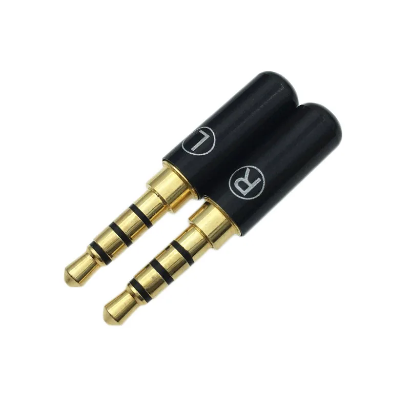 1Pair Mini 3.5mm 2 / 3 / 4 Pole Audio Plug L + R 3.5 Mono Stereo Male Adapter with Clip Jack for DIY Headphone Connector audio jack adapter connector adapter cable adapter audio av adapter rf connector adapter antenna cable adapter pcb adapter converter