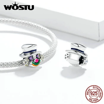 

WOSTU 925 Sterling Silver Circus Clown Charm fit for Original Silver Bracelet or Bangles DIY Jewelry make Accessories DXC1657