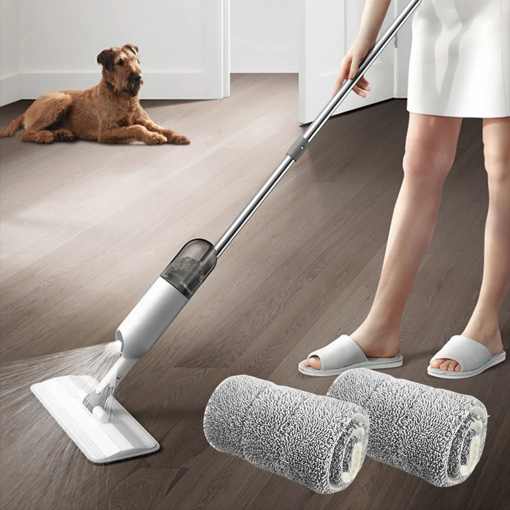 B Распылительная Швабра для деревянных полов, Швабра для пыли, распылитель воды, быстрая швабра, микрофибра, многоразовая накладка, 360 градусов, Швабра, ручка, чистящие инструменты - Цвет: B