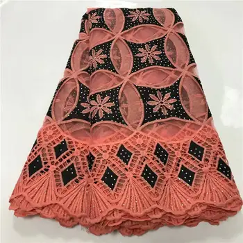 

2020 Latest Guipure Lace Cord Lace Embroiderey French African Cord Lace Fabric High Quality Nigeria Lace Fabric For Wedding WD61