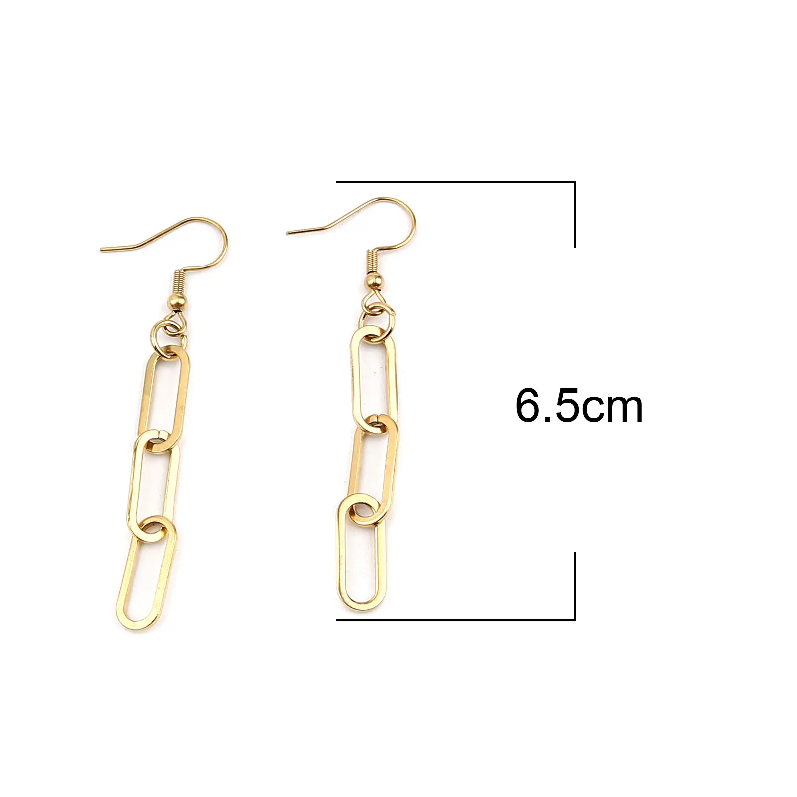 Boucles d'Oreilles Chaîne Acier Inoxydable Pendentif Long Goutte d'Eau, Bijoux Créatifs pour Femmes, Cadeaux Fête