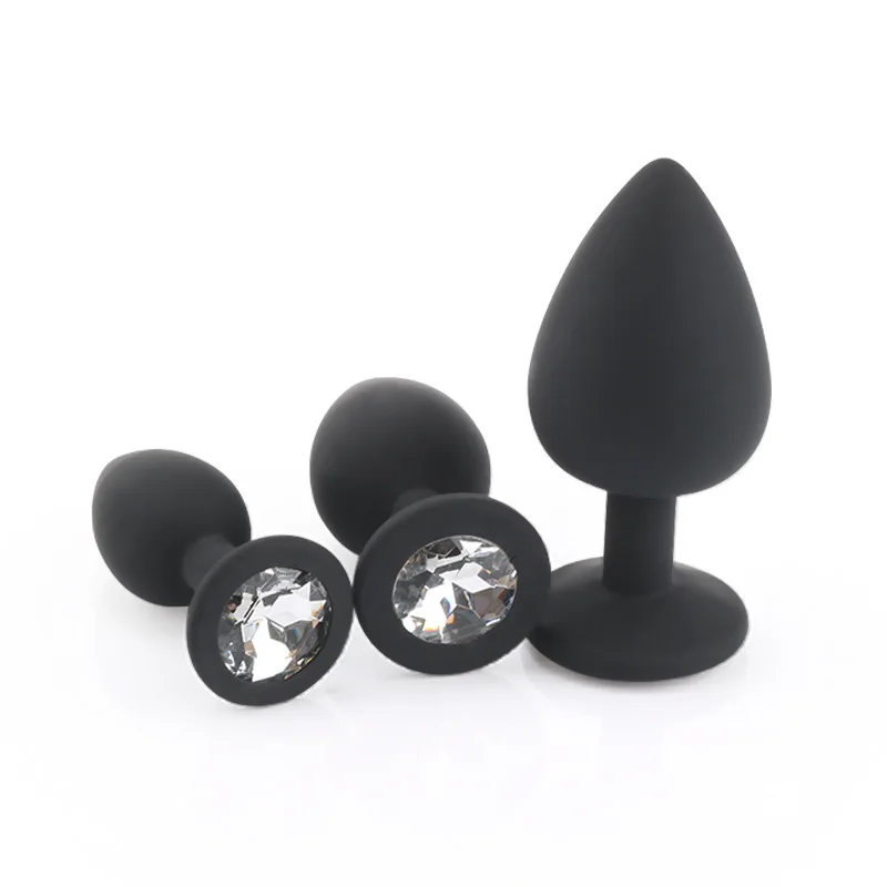 3PCS Set Silicone Anal Plug Removable Jewel Decoration Butt Sex Toys Prostate Massager Anus for Women Man Couple Gay |