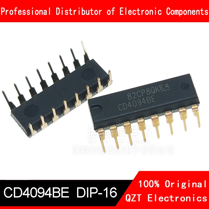 10pcs/lot CD4094BE CD4094 DIP16 shift register new original 10pcs original genuine sn74hc165dr soic 16 8 bit parallel load shift register logic chip