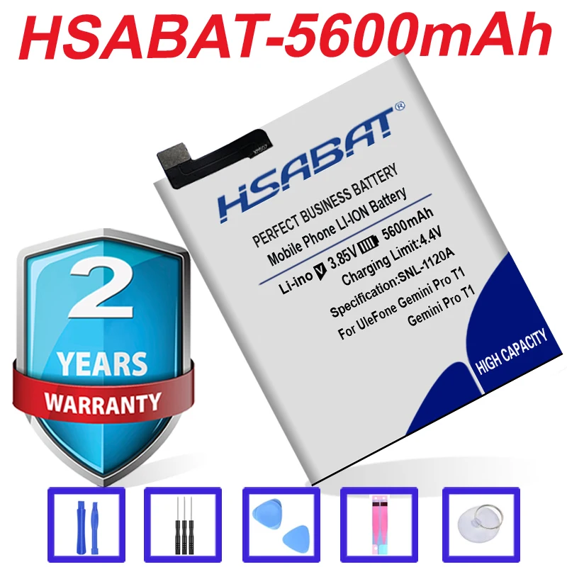 HSABAT 100% протестированный новый высококачественный аккумулятор 5600 мАч для Ulefone Gemini