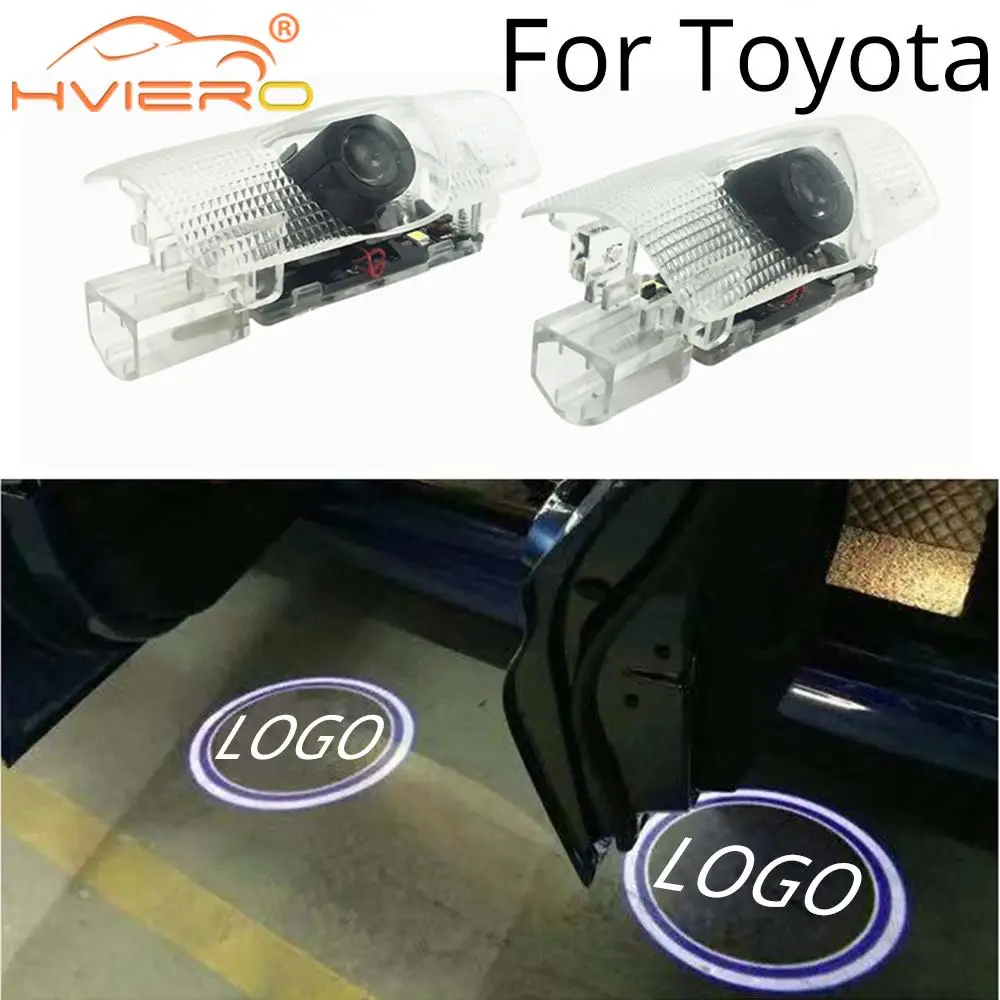 

2Pcs Car Door Light Welcome Projection Lamp Laser for Toyota Camry Reiz Prado Crown Projector Door Welcome Light Car Accessories