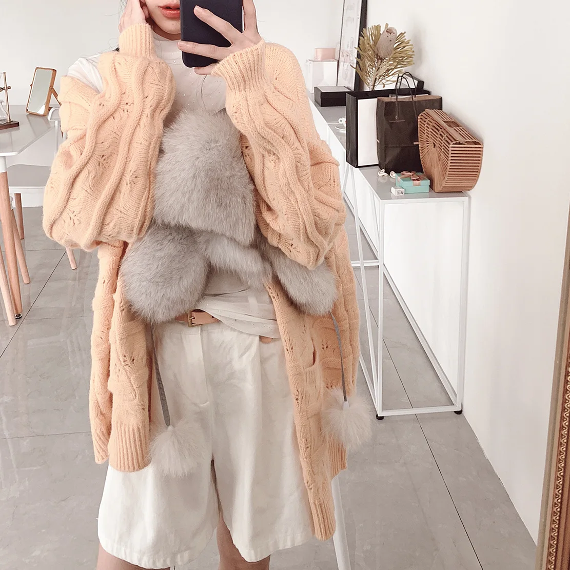 Толстый длинный кардиган свитер женский свободный вязаный свитер пальто Дамская зима осень Женский Повседневный трикотажный джемпер Топы уличная одежда