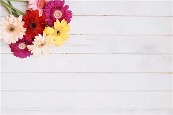 

Vinyl Custom Photography Backdrops Prop Flower and Wood Planks theme Photo Studio Background M191110-2276
