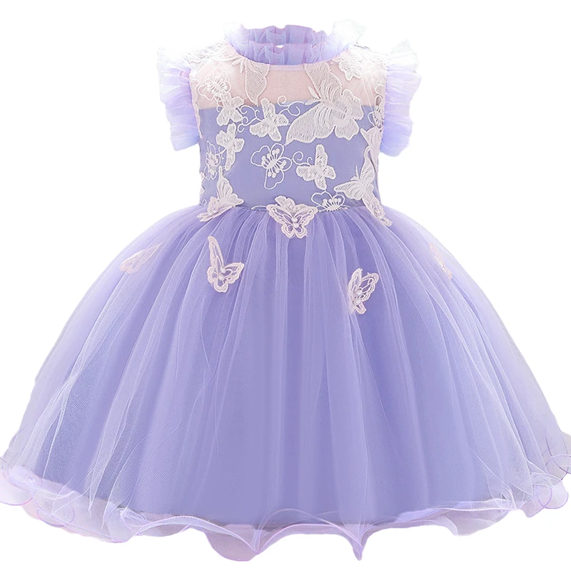 

Newborn Baby Girls Flower Frist Brithday Princess Party Dress Toddler Kids Baptism Dresses 1 Year Infant Christening Vestidos