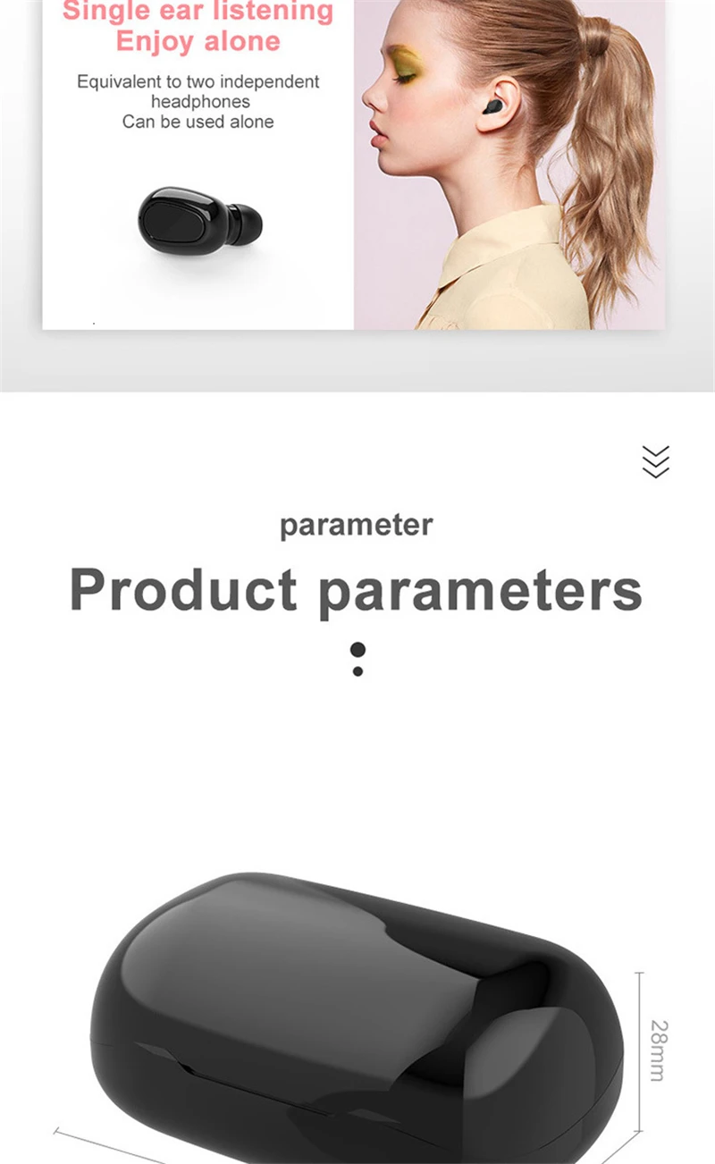 UBeamer, новинка, гарнитура L21, Bluetooth, частная модель, в уши, мини версия 5,0, бизнес модель, беспроводная, с зарядной камерой