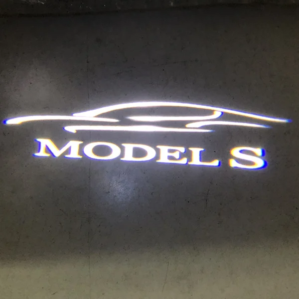 2pcs For Tesla Logo Car LED Courtesy Ghost Shadow Welcome Light Laser Projector Door Lamp For Tesla MODEL S MODEL X MODEL 3 - Испускаемый цвет: Темно-синий