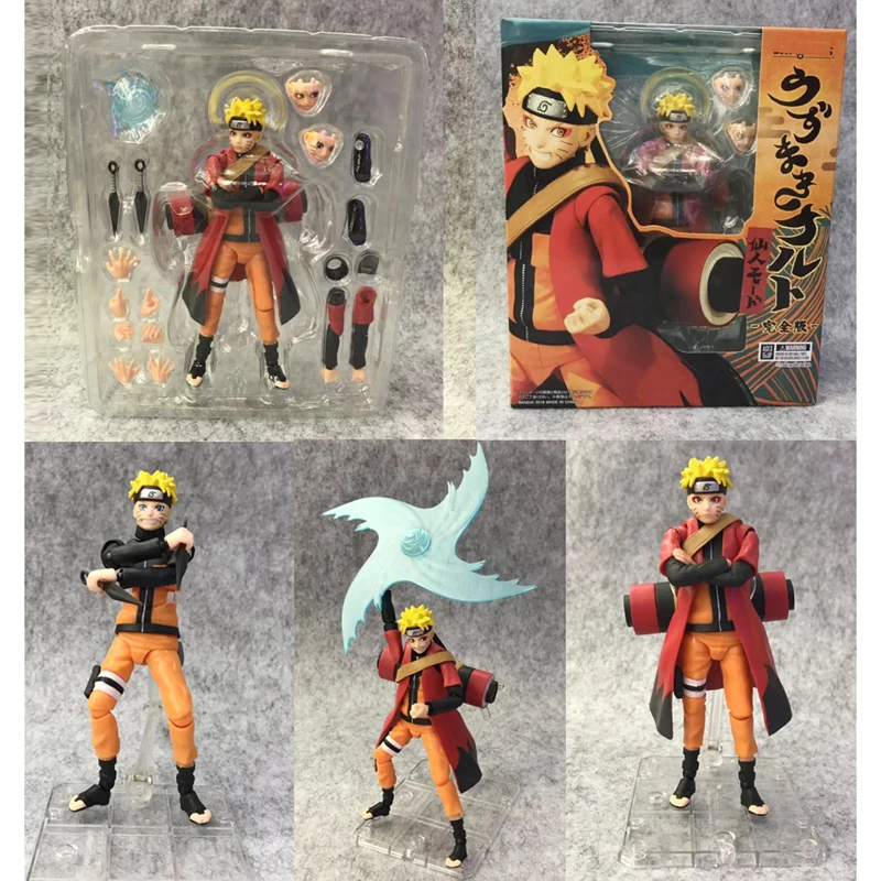 Naruto 3 Хорошее ремесло ПВХ аниме подвижные Наруто фигурка Саске Какаши собрать формовочные суставы сменная модель игрушки подарки - Цвет: Naruto 3
