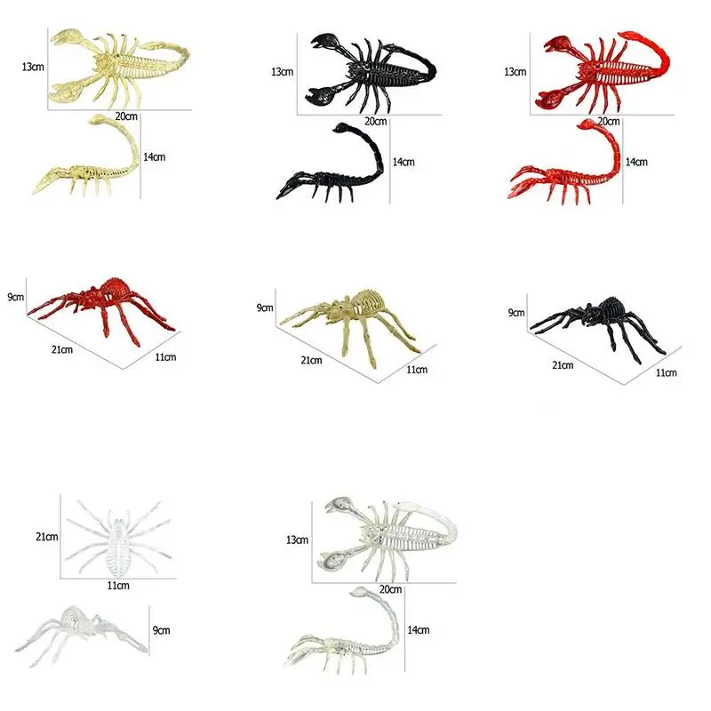 1 шт. Хэллоуин паук/Скорпион кости реквизит украшения 20x13x14 см Животное Скелет Decora Хэллоуин ужас дом вечерние украшения