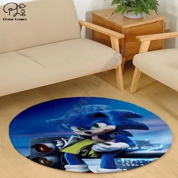 

Sonic anime character pattern Square Anti-Skid Area Floor Mat 3D Rug Non-slip Mat Dining Room Living Room Soft Bedroom Carpet