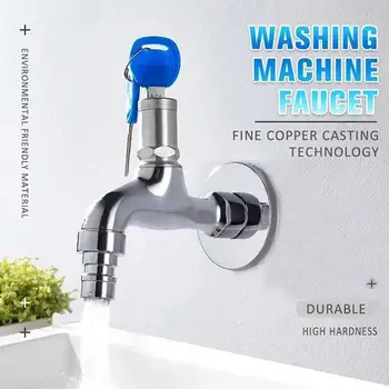

Washing Machine Faucet Zinc Alloy Faucet Quick Open Machine Ceramic Washing With Faucet Core Encryption Key G6F4