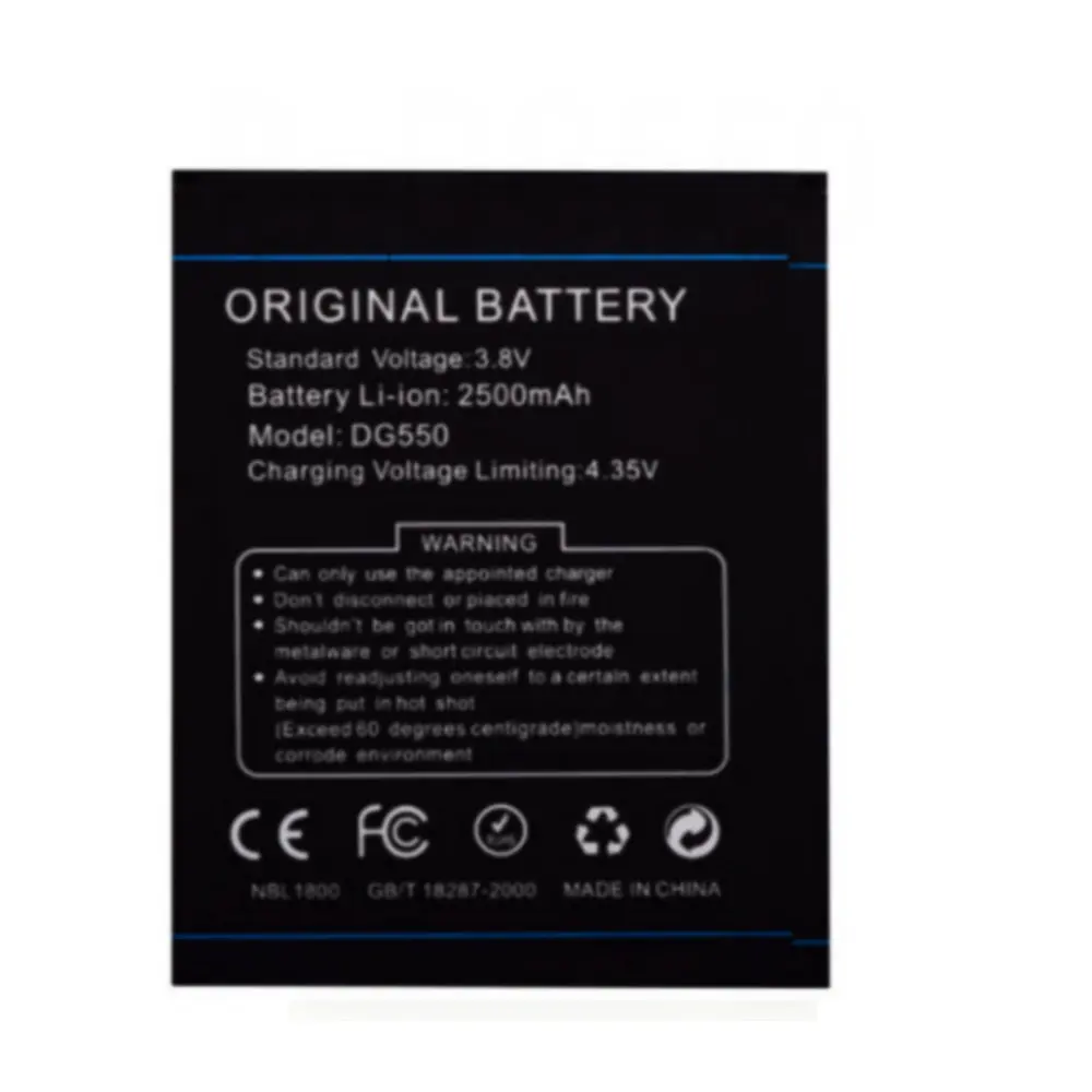 Высококачественная запасная батарея Для Doogee 550 B-DG550 DG550 2500mAh для мобильного