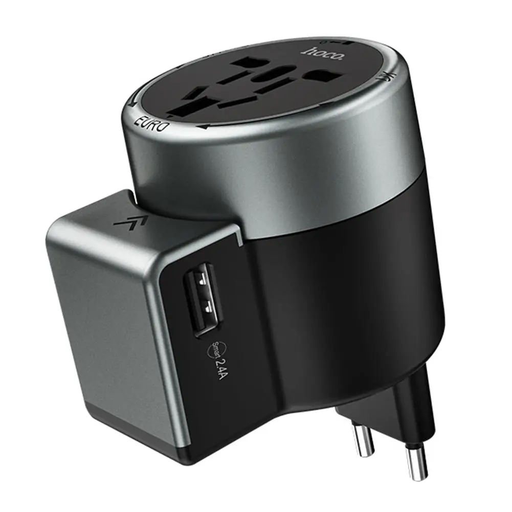 HOCO AC4 USB Fast Charger Universal Dual USB Wall Charger Converter for EU/US/AU/UK Plug