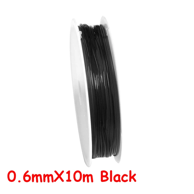 100M Plastic Crystal DIY Beading Stretch Cords Elastic Line Jewelry Making Supply Wire String jeweleri thread String Thread 0.6mmX10m Black