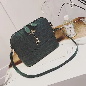 

Women Leather Messenger Bags Vintage Small Shell Handbag With Beer Female Casual Packet Ladies Flap Crossbody Bag Bolsos Purse