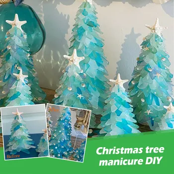 

A Creative Unique Christmas Decoration Beach Resin Christmas Tree Epoxy Resin Silicone Mold Jewelry Box Decoration Silicone 112