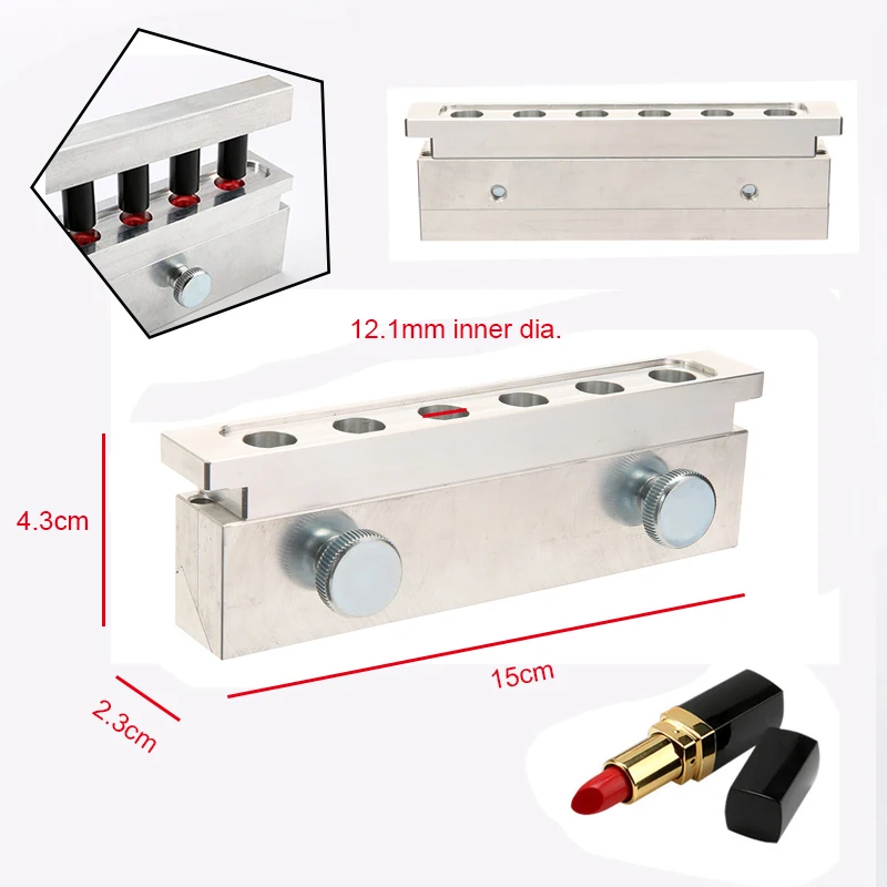 6 полостей отверстия Форма для губной помады 12,1 мм водяная капля клюв форма алюминиевая губная помада заполняющая форма макияж инструмент для Diy Губная помада Бальзам