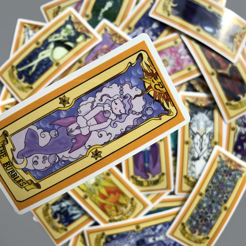 50 шт. Cardcaptor Sakura Captor Sakura волшебные наклейки Mahou Clow аниме наклейки косплей игры карточки для реквизита игрушки Stikcers
