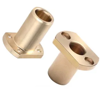 

1pcs ID 10mm OD 14mm bronze sets two-sided cutting flange bearing two holes bush self-lubricating oil bushing 20mm-30mm length