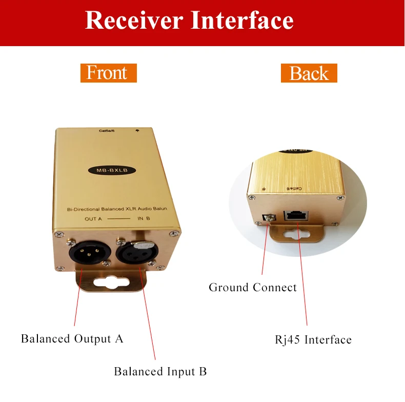 Pro аудио к RJ45 адаптеру равновесные наушники по Cat5/6 конвертер XLR аудиоудлинитель(одна пара
