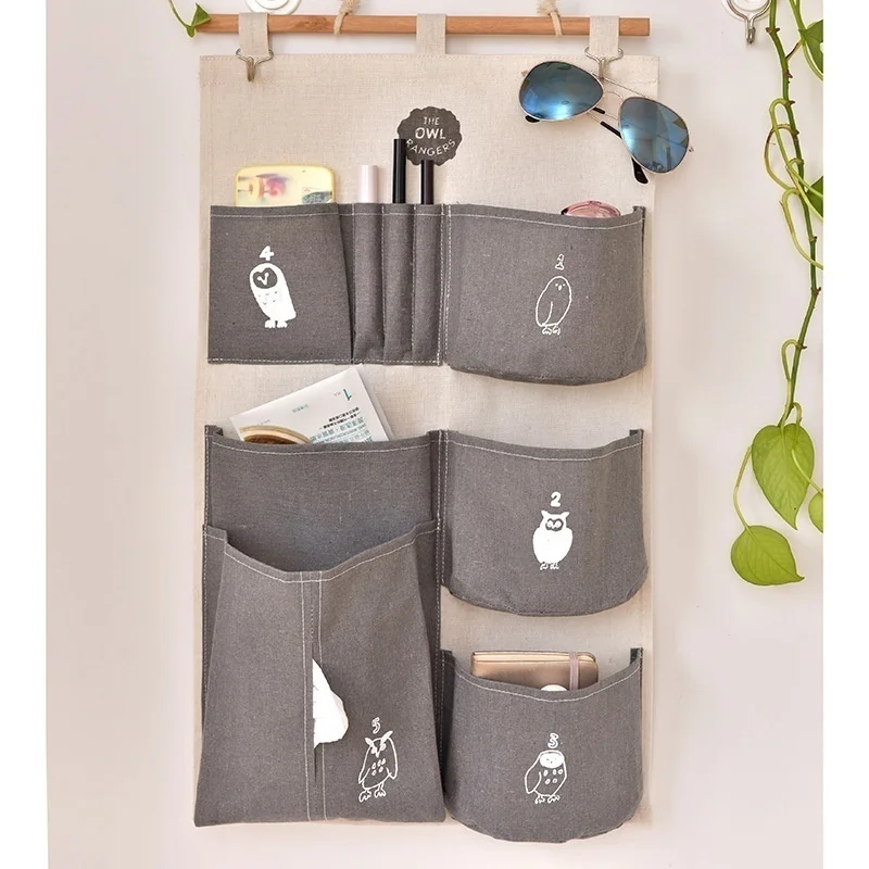 Практичная сумка для хранения на стене с 9 карманами, органайзер, контейнер для игрушек, декоративный Карманный мешочек