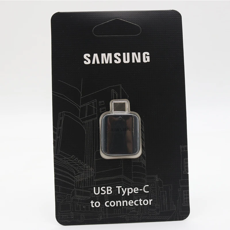 Note 8 9 Адаптер конвертера OTG для samsung Galaxy S8 S9 plus usb type C Подлинная передача данных адаптер U диск/SD карта - Цвет: Black