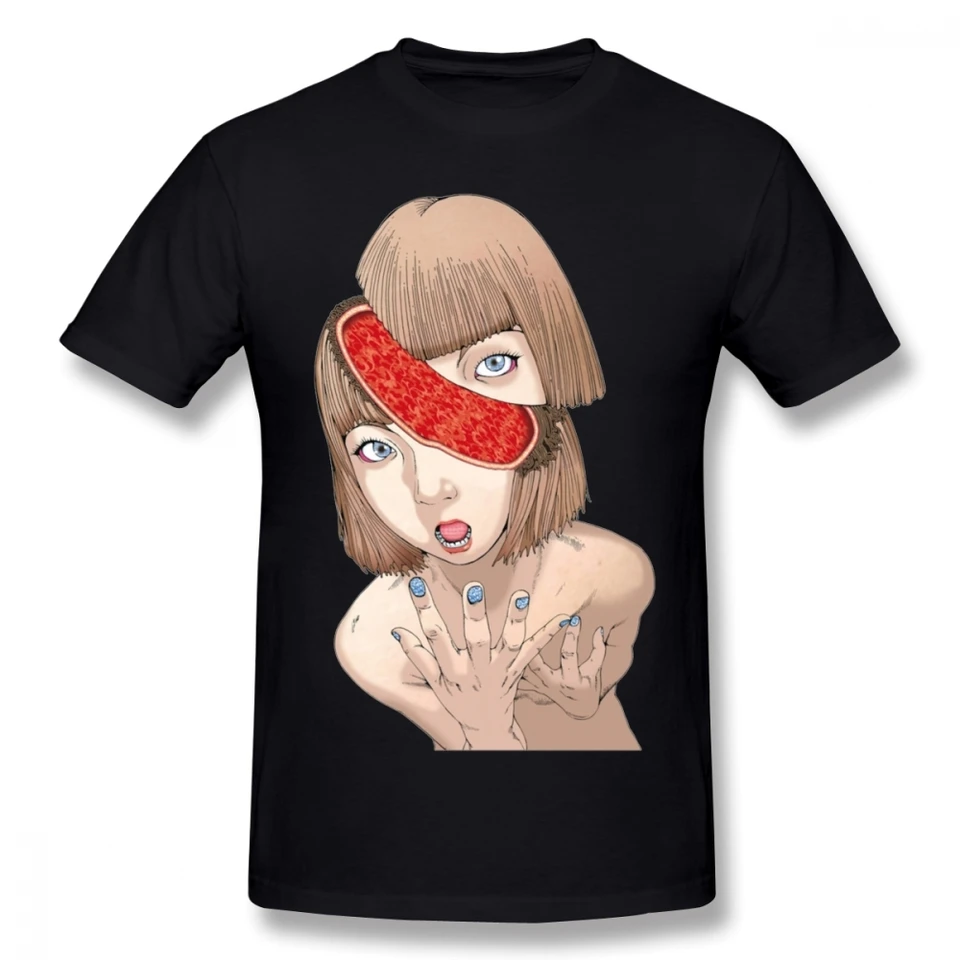 For Male Shintaro Kago Fraction T Shirt Quality Manga Junji Ito T Shirt Round Neck Free Shipping Camiseta T Shirts Aliexpress