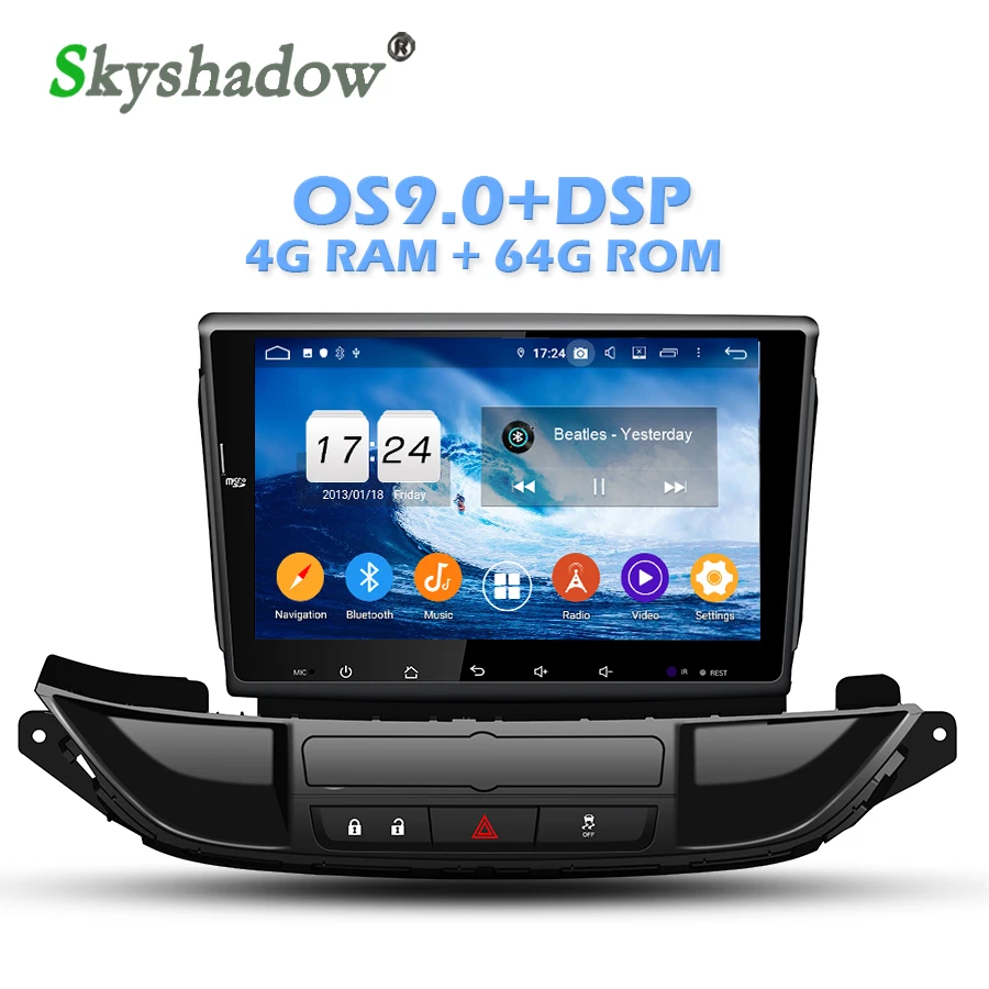 DSP Android 9,0+ 4 Гб+ 64 Гб 8 ядерный автомобильный аудио DVD gps радио 4 Гб ram Bluetooth 4,2 wifi 4G 64 Гб rom для Opel Astra J