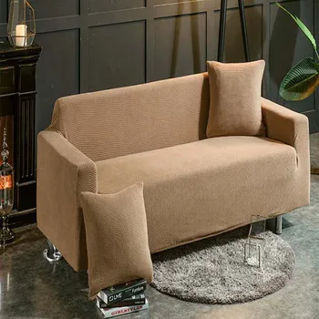 

1/2/3/4 Seat Stretch Sofa Armchairs Slipcover Pure Color Chaise Longue Protector Cushion Cover Prevent Scratch