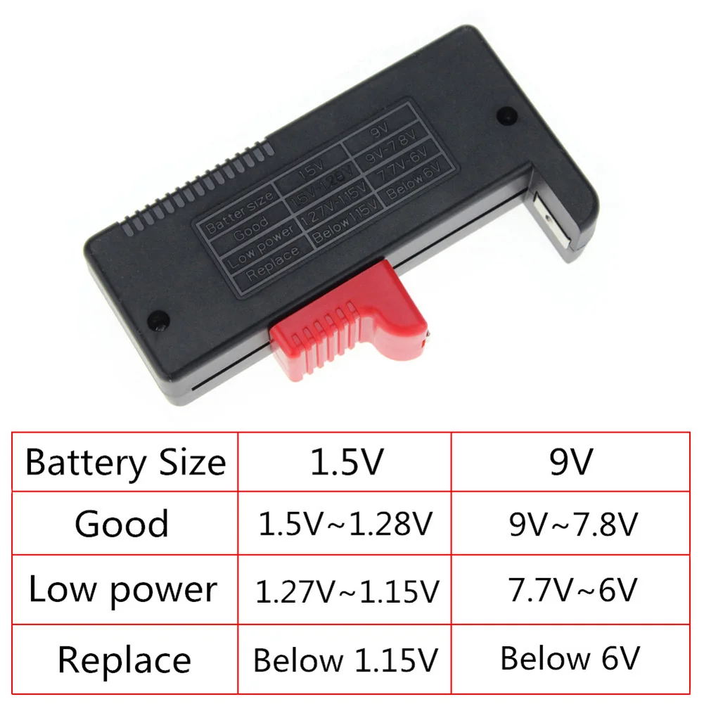 Универсальный цифровой тестер батареи lcd AA/AAA/C/D/9 V/1,5 V кнопочный аккумулятор 110x60x25mm TB распродажа