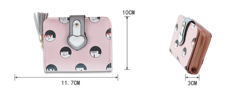 Модный женский кошелек с принтом лошади для кредитных карт, маленькие Роскошные брендовые кожаные короткие женские кошельки и кошельки с кисточками