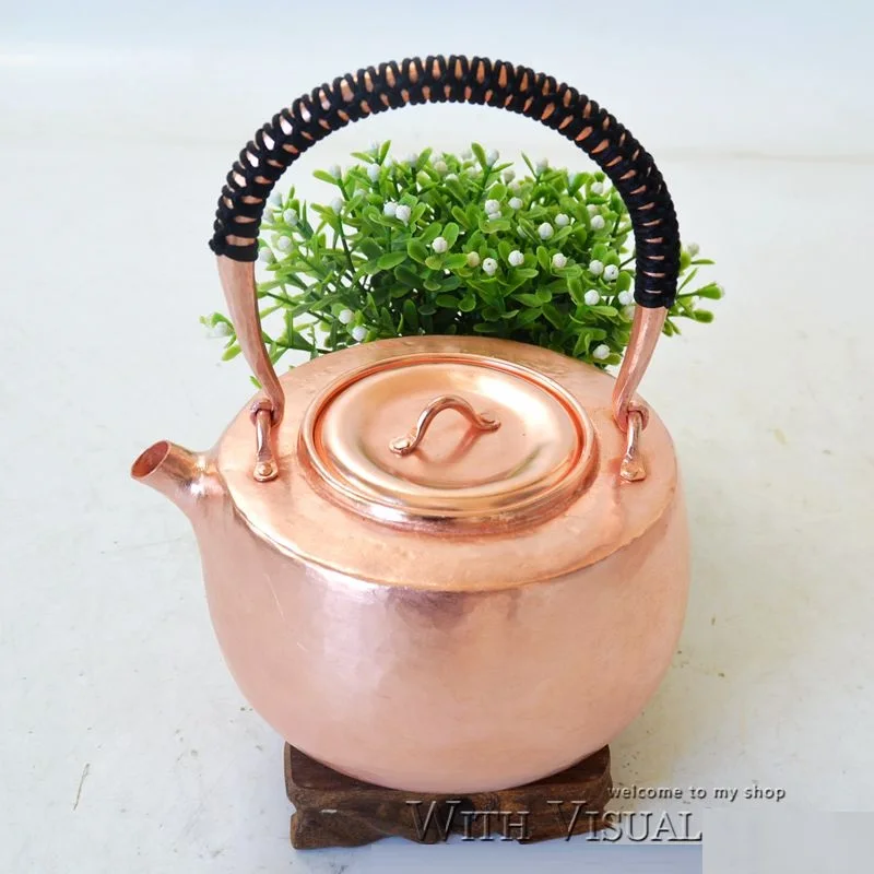 

Pure Copper Teapot Water Kettle Handmade One Full Piece Copper Small Top Grade Gift