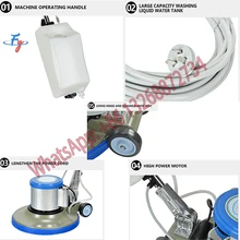  Industrial Floor Commercial Carpet Extractor Steam Cleaning Machine for Home, Polishing Low-Speed Polisher 