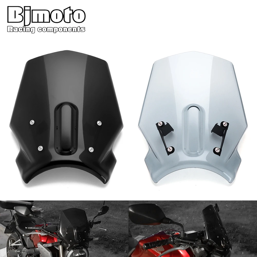 Ветровой экран для мотоцикла BJMOTO ветрозащитный лобового стекла с монтажным