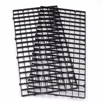 

Grid Divider Tray Aquarium Fish Tank Bottom Isolate, 2 PCS Black