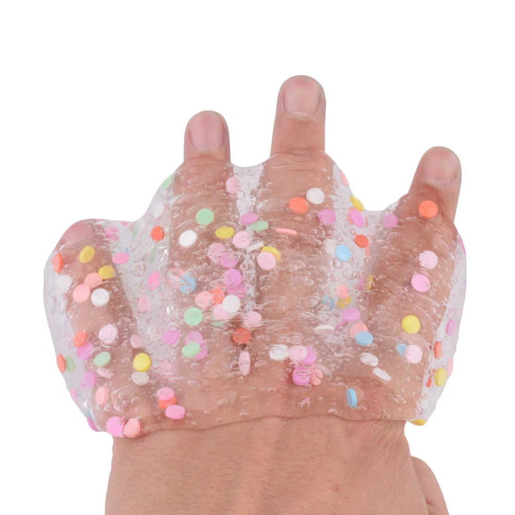 Блестки Squishies прозрачный кристалл слайм глина наполнитель прозрачный слайм коробка игрушки для детей пушистая шпатлевка Пластилин сжать детские игрушки