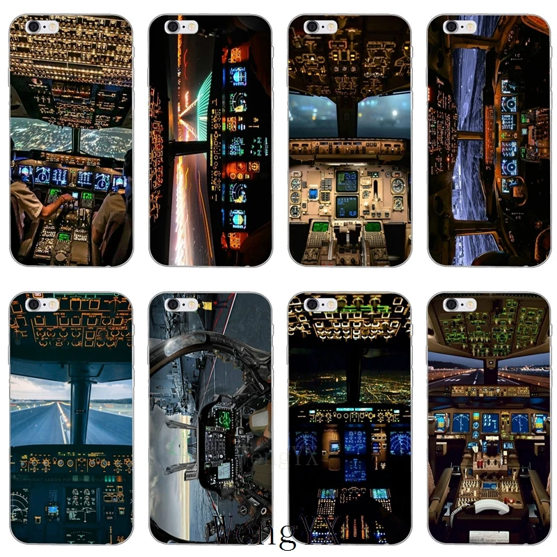 

aircraft Airplane Cockpit For Xiaomi Mi 9 8 SE Pro A1 A2 Lite 6 6X 5 5s 5x note mix 2s max 2 3 Accessories phone case