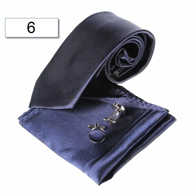 8 см мужские галстуки карманные Квадратные Запонки Набор для шеи галстук носовые платки свадебный бизнес галстук жениха 160 наборы