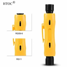 HTOC – dénudeur de câble Coaxial à Double extrémité, pour RG59 RG11 RG7 RG6, outil de réparation d'électricien de haute qualité