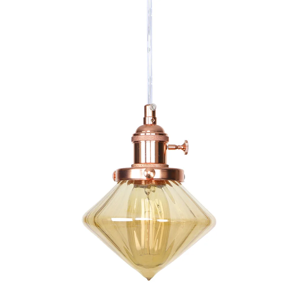 Американский винтажный подвесной светильник Лофт Декор Эдисона светодиодная Подвесная лампа Железный переключатель стекло столовая