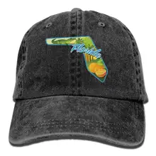 Флорида карта штата животных джинсовая шляпа регулируемые мужские лаконичные Бейсбол Кепки