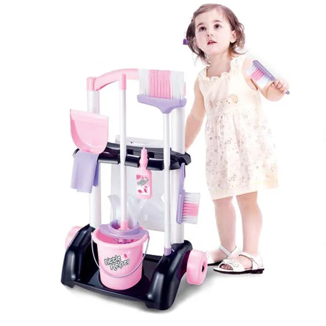 1 Set Kids Children Role Play Toy Simulation Cleaning Kit Multi-functional Safety Plastic EIG88 2