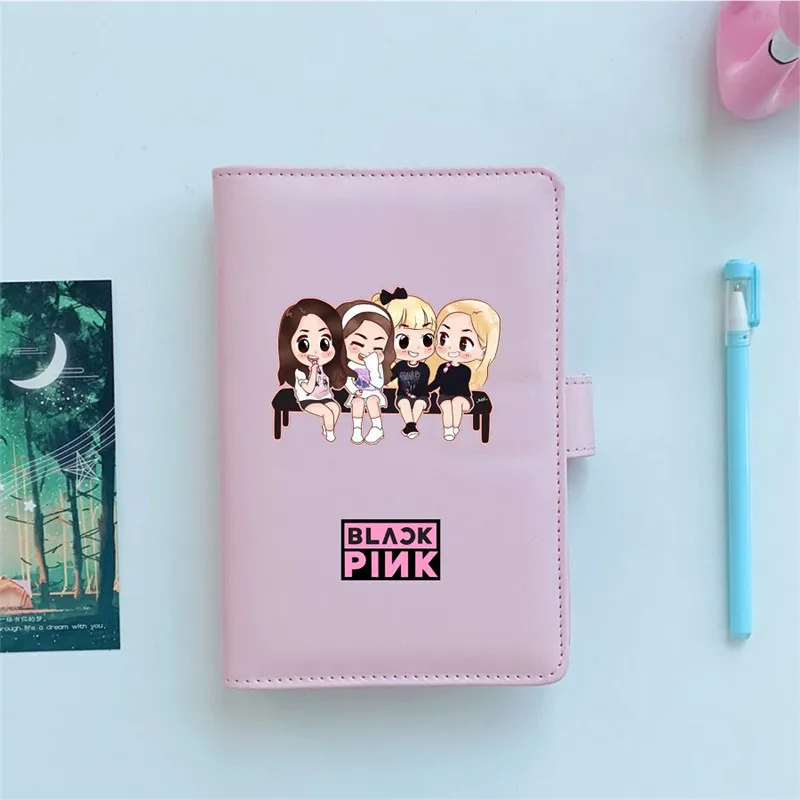 BK Cartoon Pink Kpop BLACKPINK EXO TWICE SEVENTEEN GOT7 розовый блокнот DIY Pocketbook блокноты школьные принадлежности - Цвет: BK Cartoon Pink
