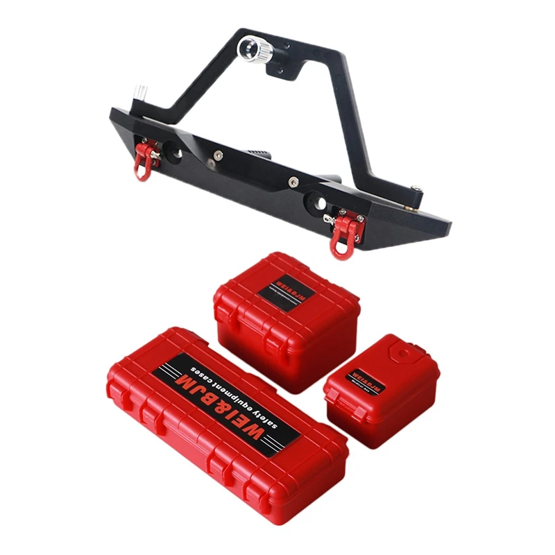 

Metal Belt Trailer Buckled Rear Bumper Belt Spare Frame Decorative Box Suitable for 1/10 Simulation Climbing Vehicle