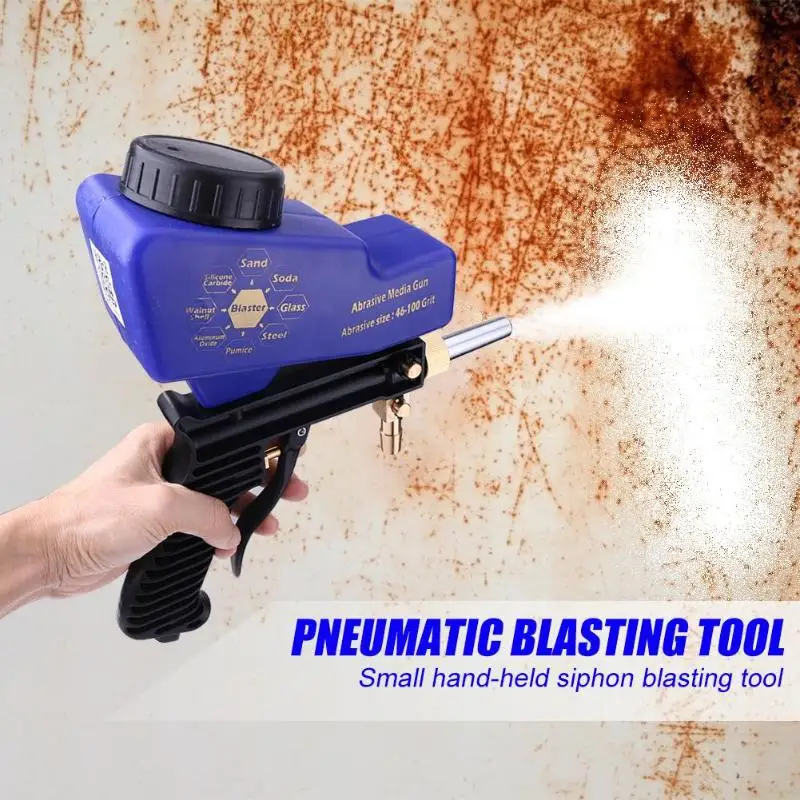 Siphon Sandblasting Gun Hit Color Pneumatic Siphon Sandblasting Spray Gun Small Sand Blasting Rust Blasting Device